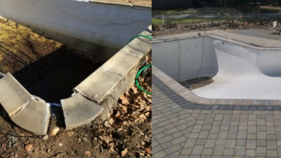 foundation repair, poolside repair, Southwick MA